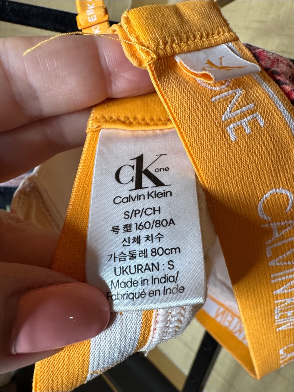 Calvin Klein CK One Floral Triangle Bralette Pink Rose Print Size Small - Picture 9 of 12